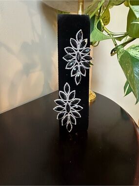 Express Black and Silver Crystal Earrings
